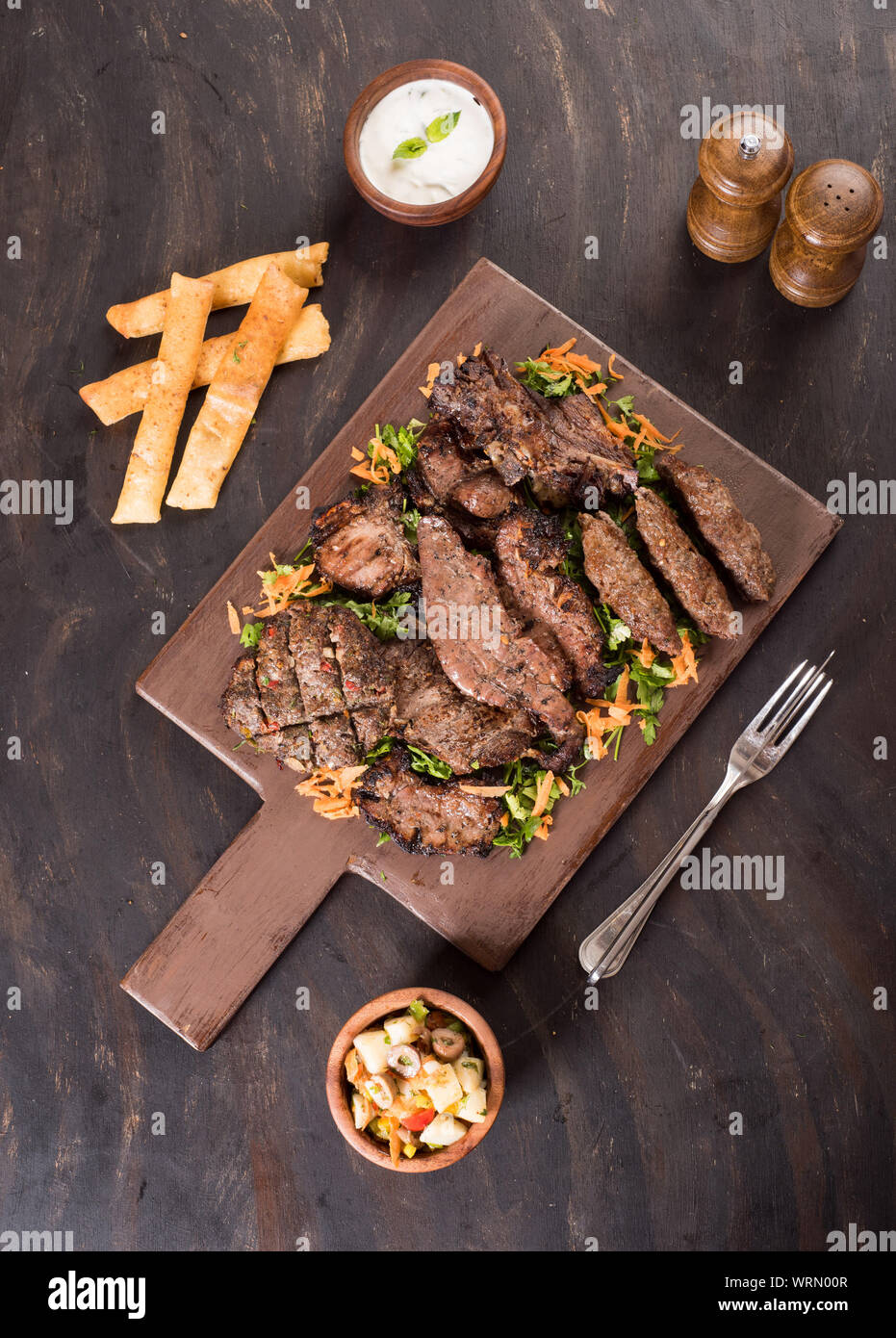 Arabian Oriental Mixed Grill Barbique from middle east Stock Photo