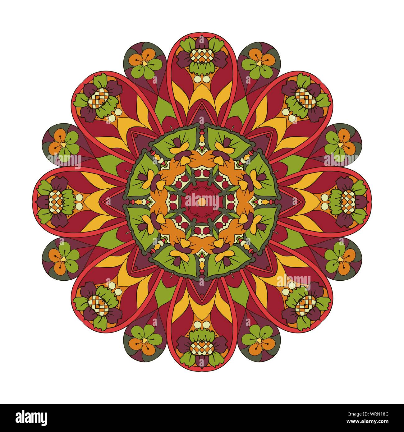 pix Traditional Flower Mandala Drawing alamy