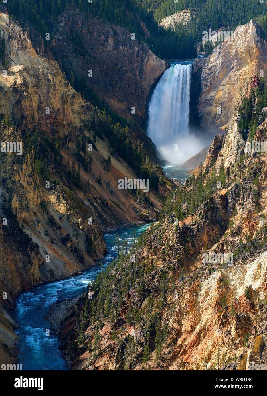 yellowstone national park waterfall