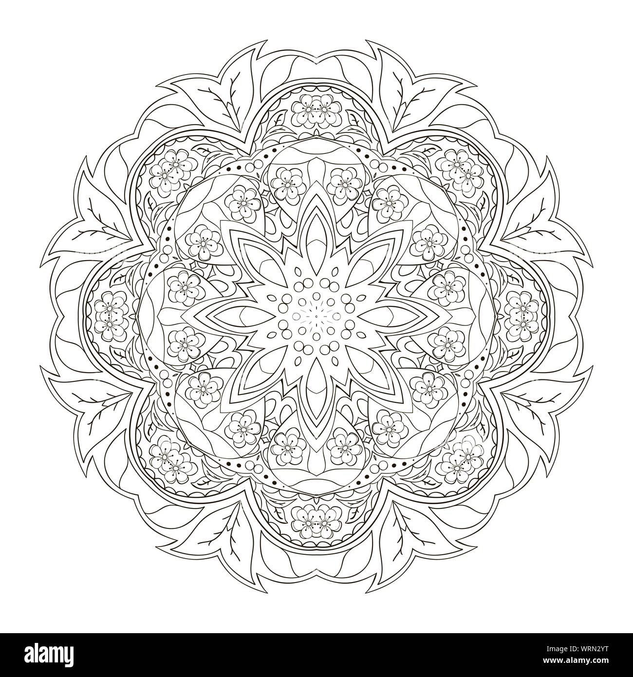 Mandala. Oriental pattern. Traditional round ornament. Turkey, Egypt ...