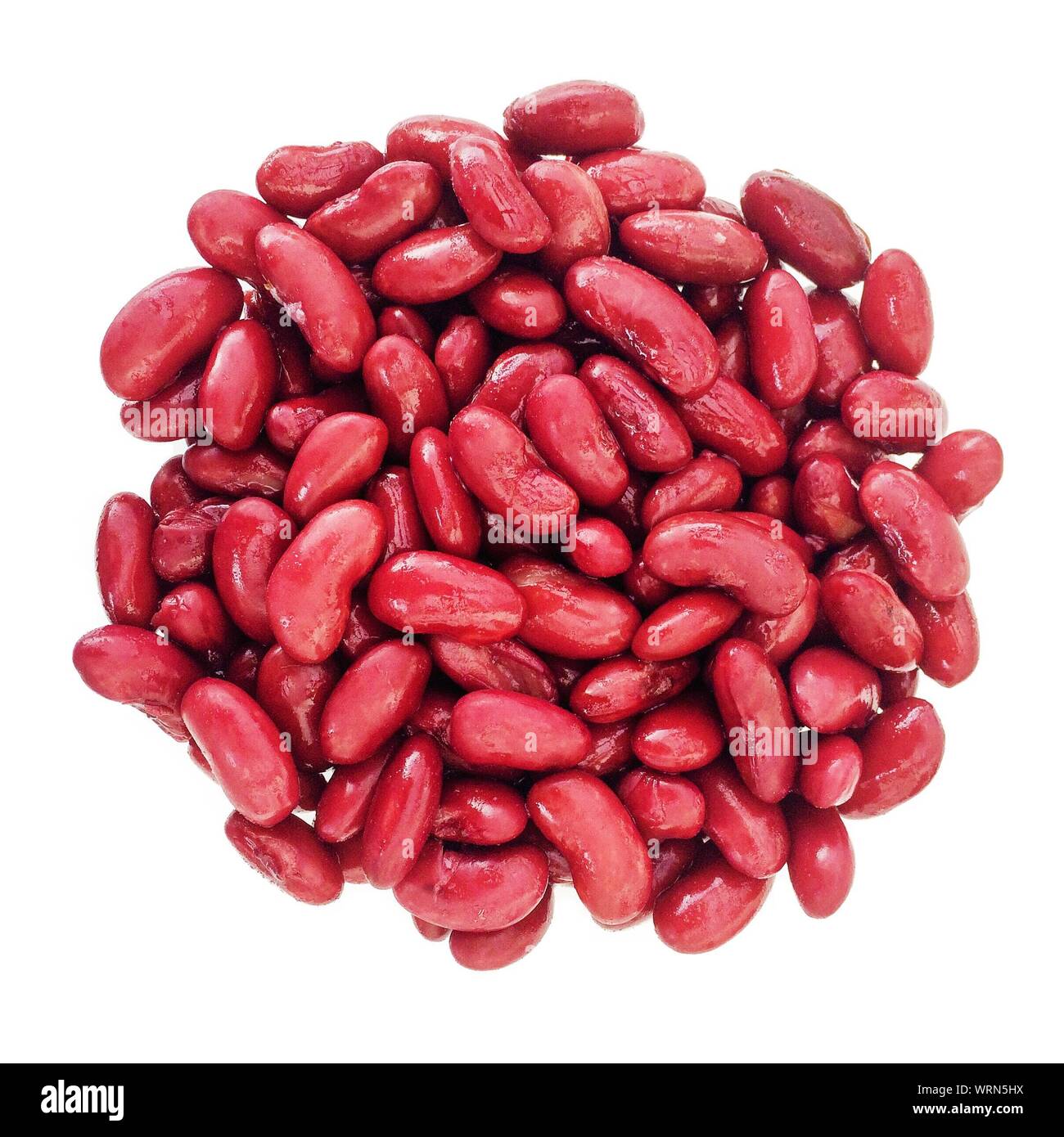 Red Kidney Beans Against White Background Stock Photo
