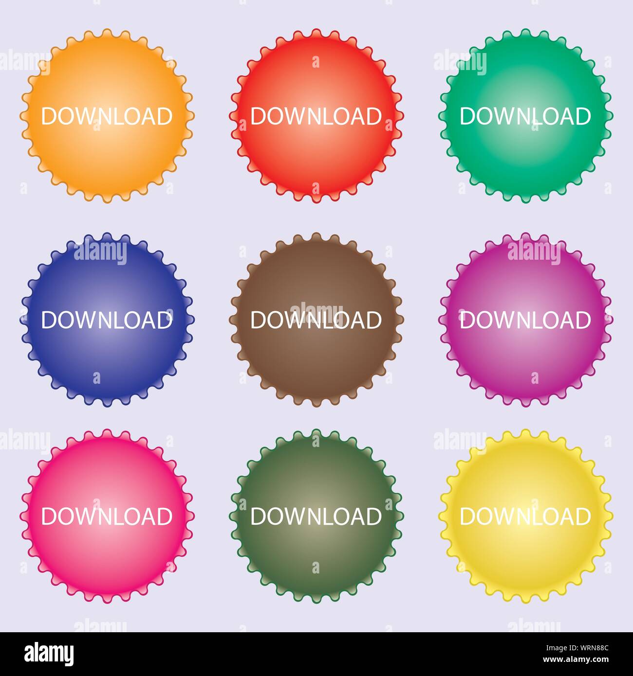 Download icon. Upload button. Load symbol. A set of nine different ...