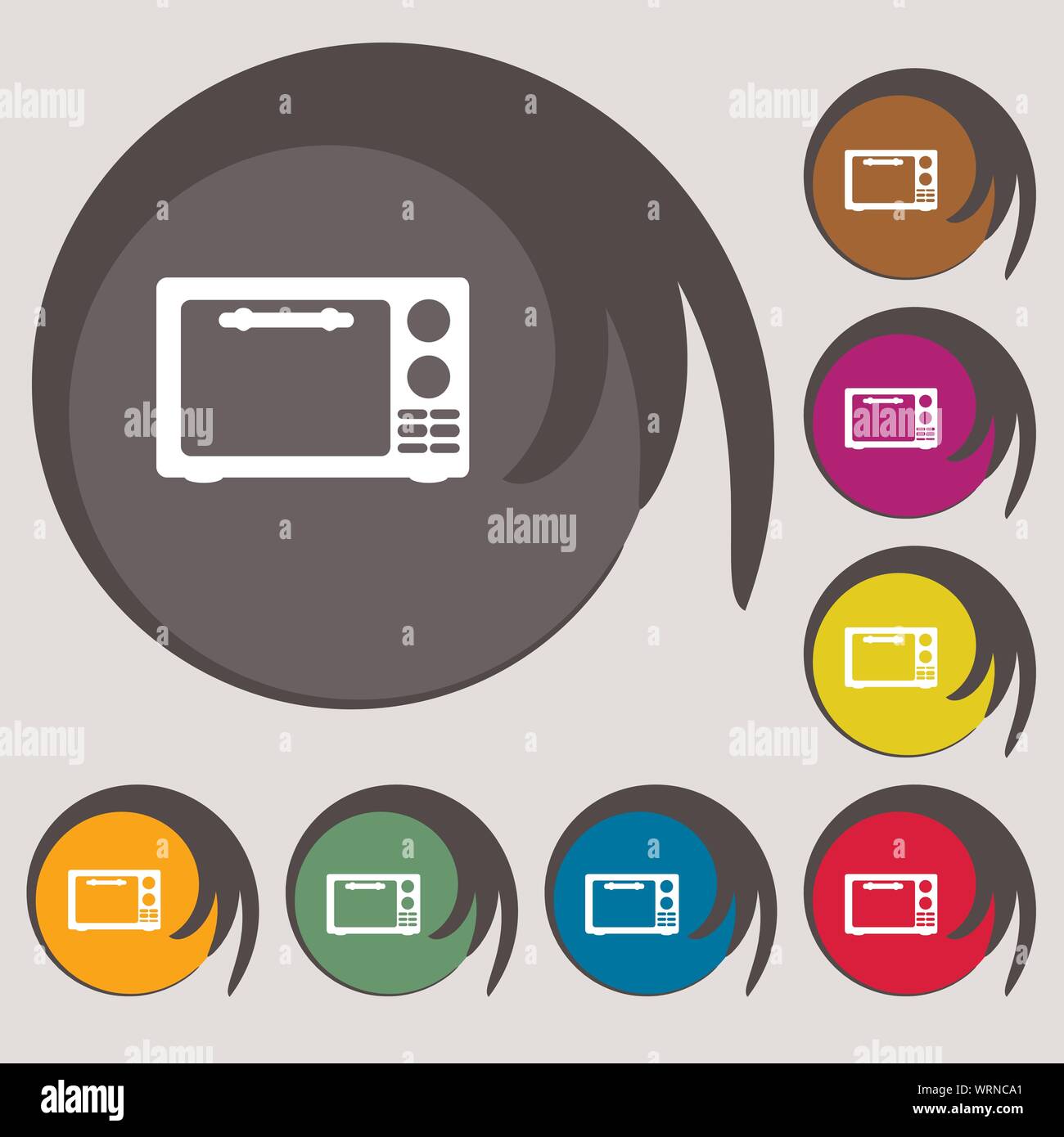Microwave oven sign icon. Kitchen electric stove symbol. Symbols on ...