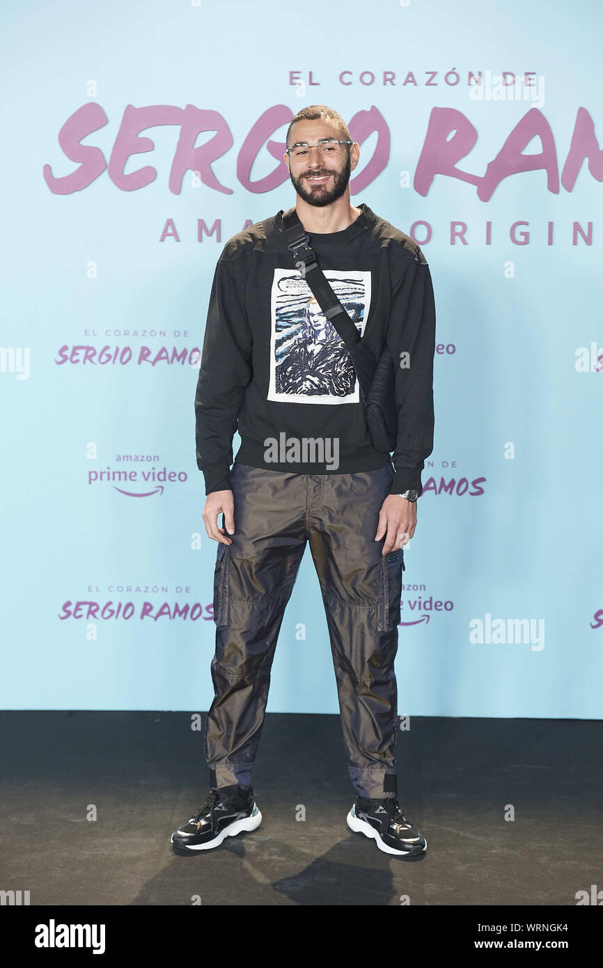 September 10, 2019, Madrid, Madrid, Spain: Karim Benzema attends â€˜The Heart of Sergio Ramosâ€™ Documentary Premiere at Reina Sofia Museum on September 10, 2019 in Madrid, Spain (Credit Image: © Jack Abuin/ZUMA Wire) Stock Photo