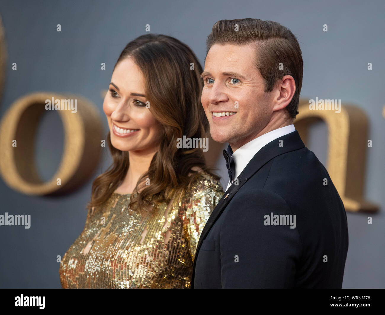 London - England - Sep 9: Jessica Blair Herman and Allen Leech attend the 'World Premiere Of Downton Abbey' in Leicester Square, London, UK on the 9 S Stock Photo