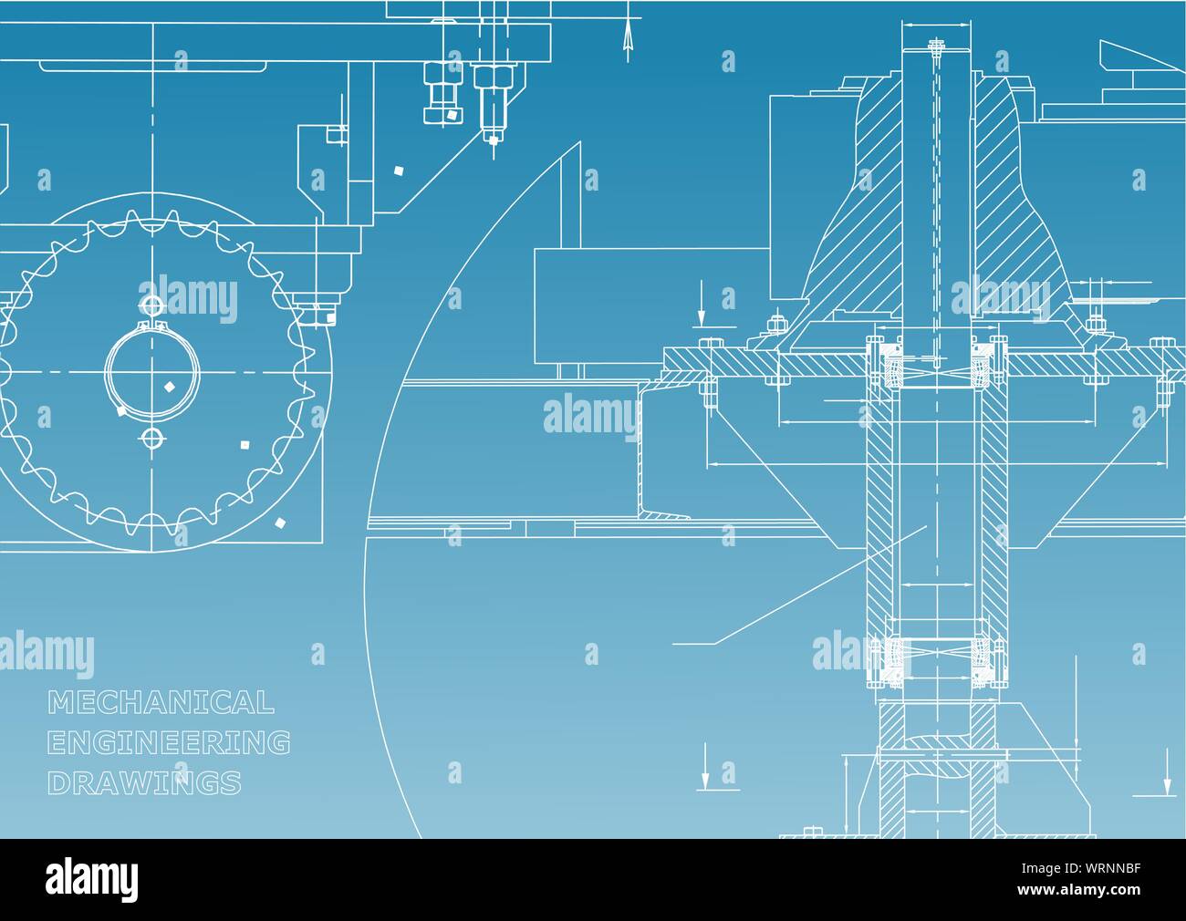 Blueprints. Engineering backgrounds. Mechanical engineering drawings ...