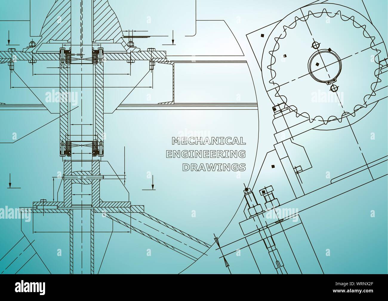 Engineering backgrounds. Technical. Mechanical engineering drawings ...