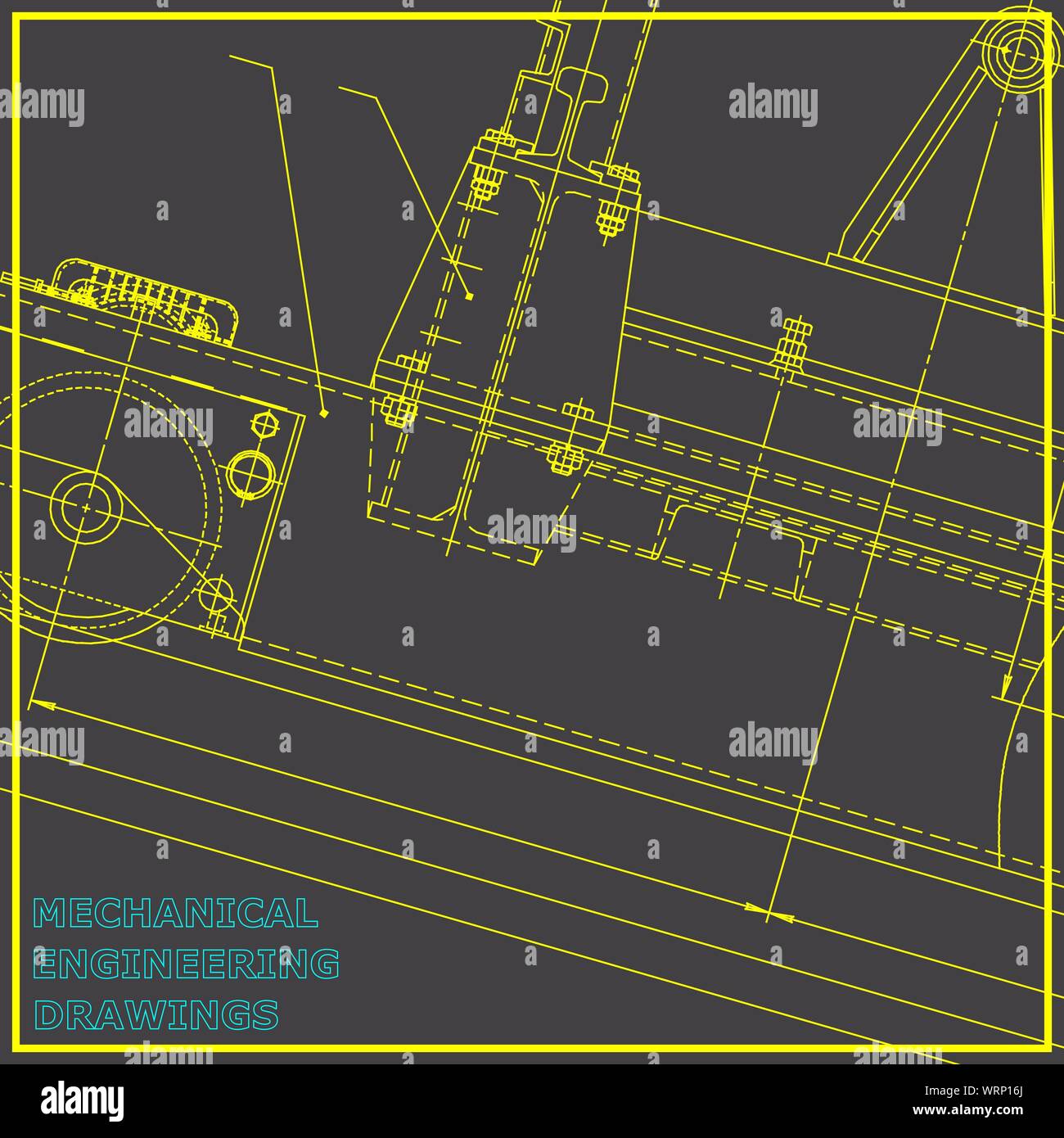 Point Drawing Engineering Mechanical engineering drawings. Engineering illustration. Vector ...