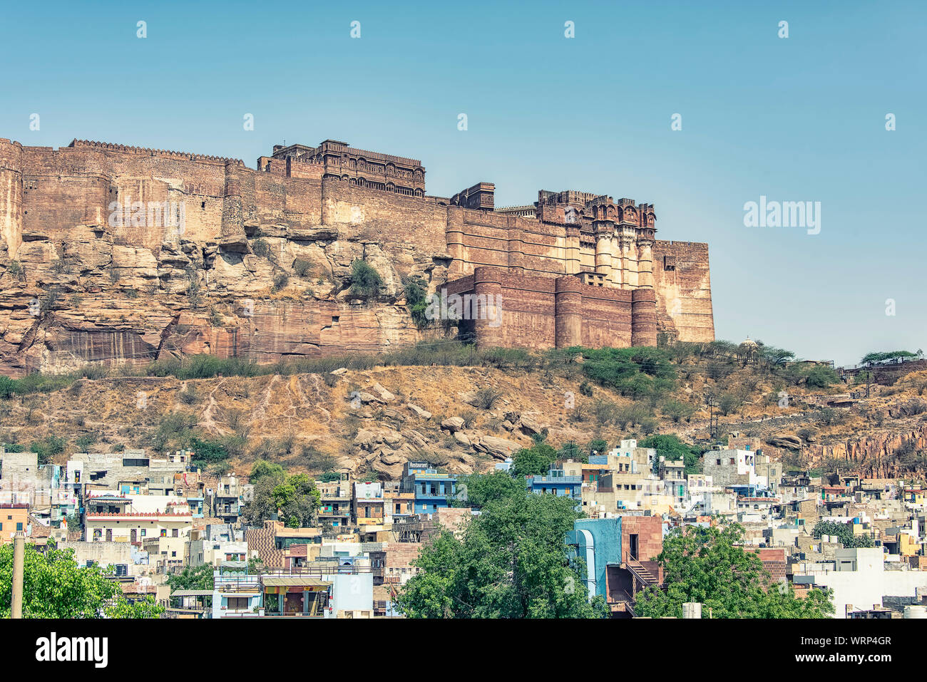 Jodhpur, the Blue City and the Mehrangarh Fort, Rajasthan, India Stock Photo