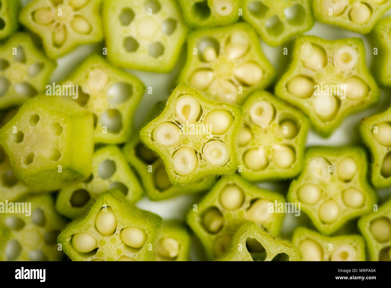 How to clean and cut fresh okra hires stock photography and images Alamy