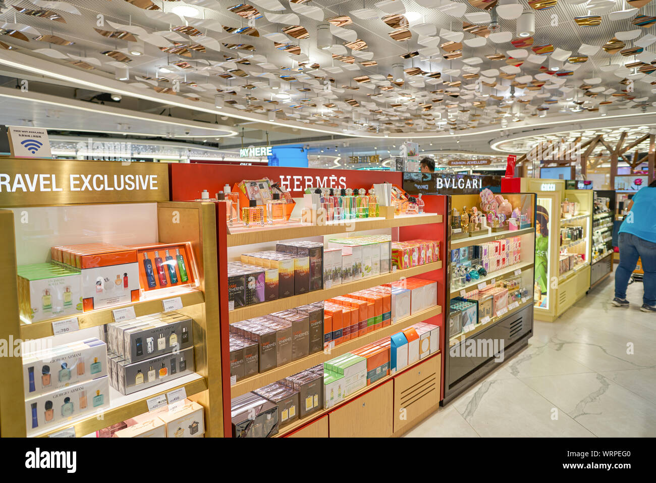 HONG KONG, CHINA - CIRCA APRIL, 2019: fragrances on display in Hong ...