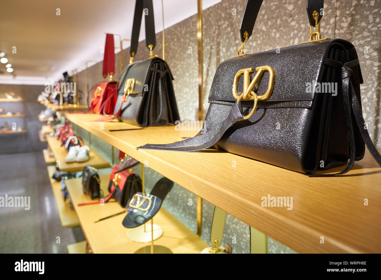 BAG ON DISPLAY AT VALENTINO FASHION BOUTIQUE Stock Photo - Alamy