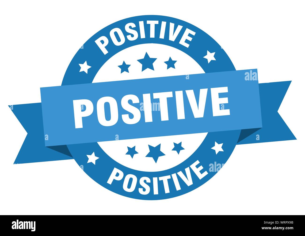 Postive Sign Images positive ribbon. positive round blue sign. positive Stock Vector Image ...