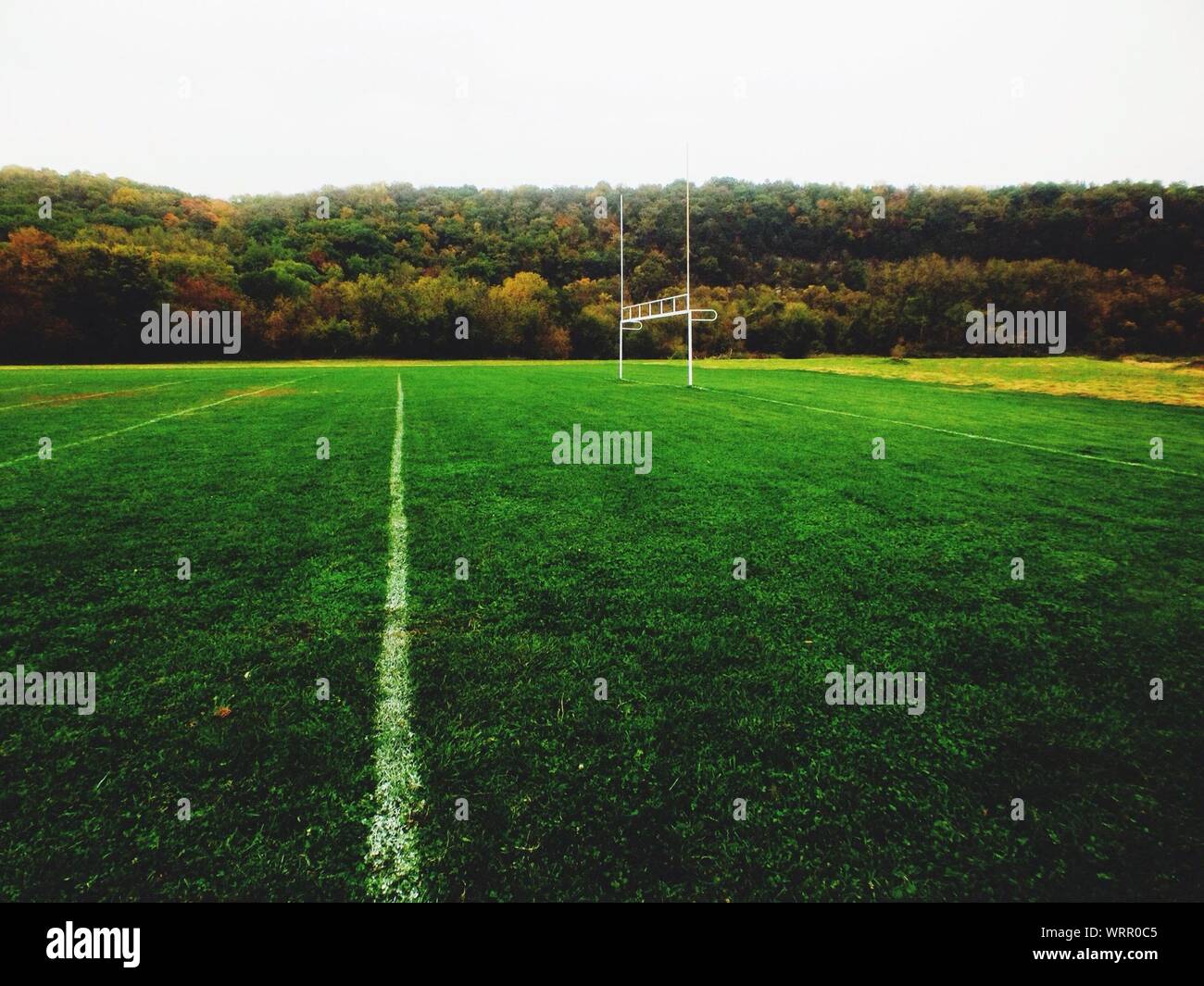 Empty Football Field Stock Photo Alamy