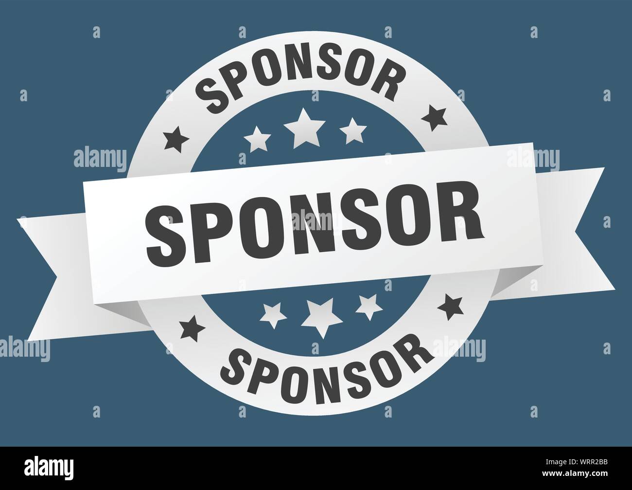 Sponsor Ribbons sponsor ribbon. sponsor round white sign. sponsor Stock Vector Image ...