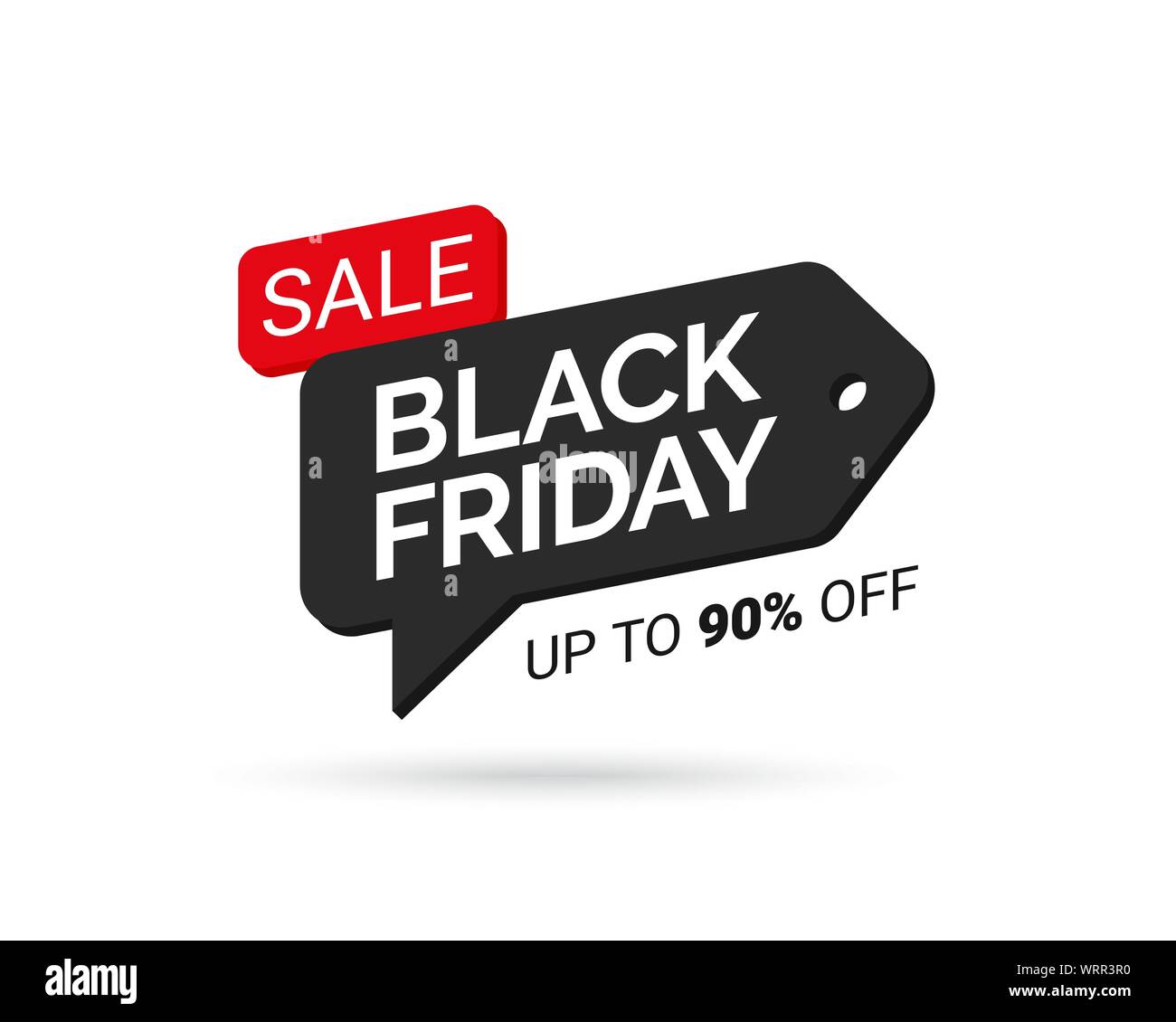 Black Friday Sales Tag In The Form Of A Speech Bubble Design