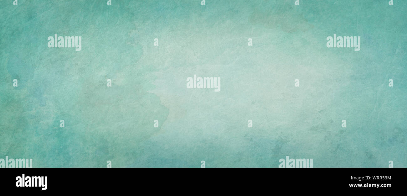 Blue Green Background With Watercolor Texture In Abstract Vintage