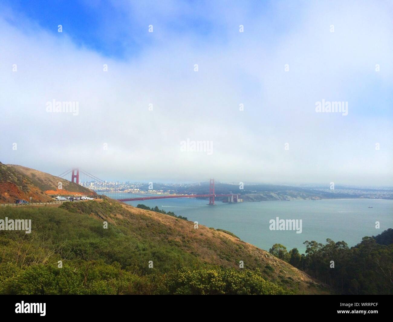 Golden Gate Bridge In Distance Stock Photo Alamy