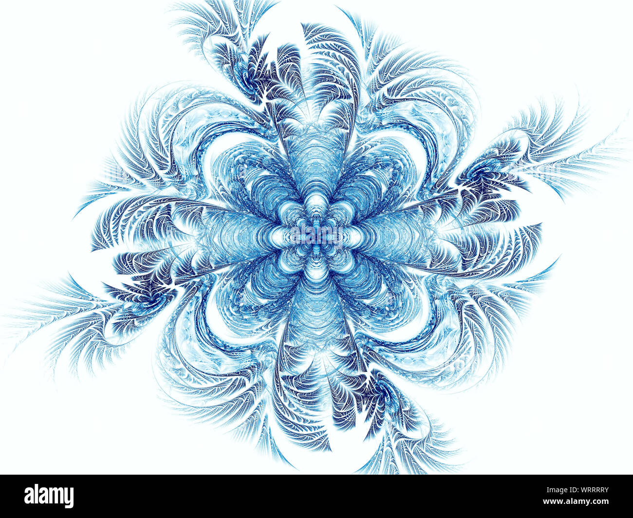 Abstract mandala or flower - digitally generated image Stock Photo