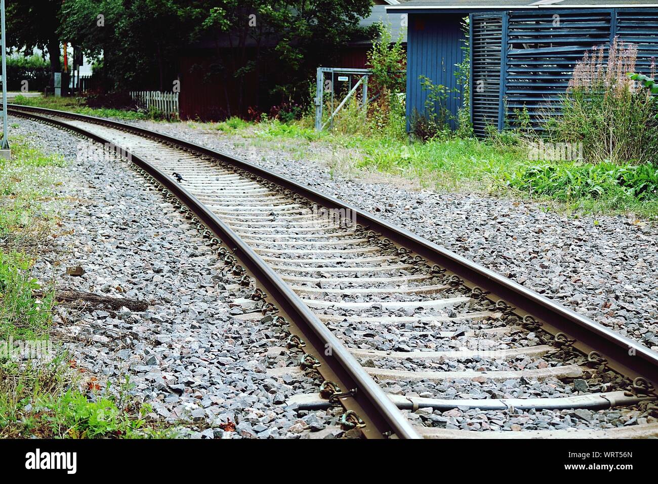 Railroad Track At Country Side Stock Photo