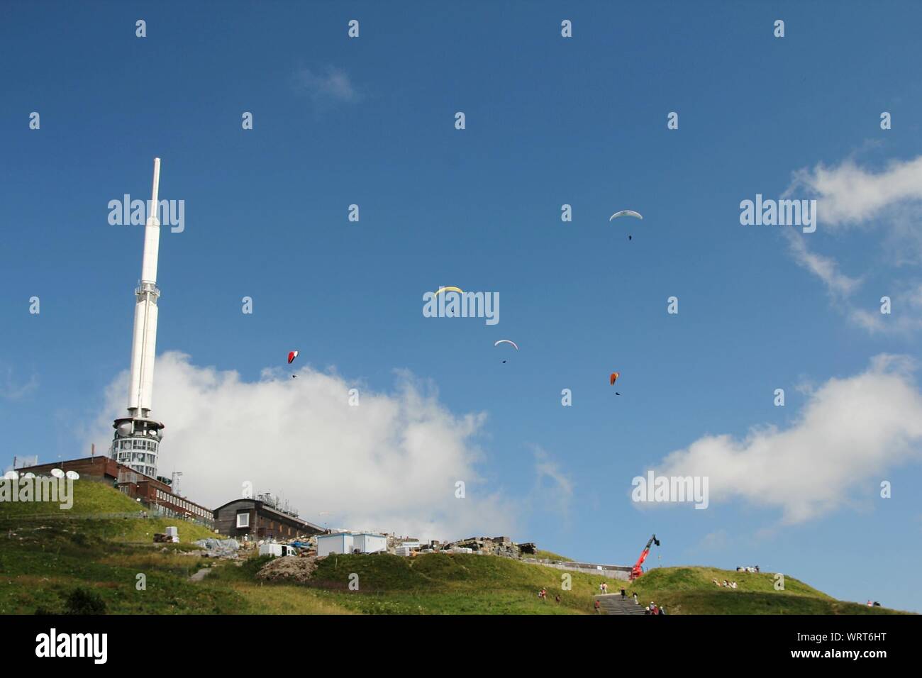 Low Angle View Of Puy De Dome Against Sky Stock Photo