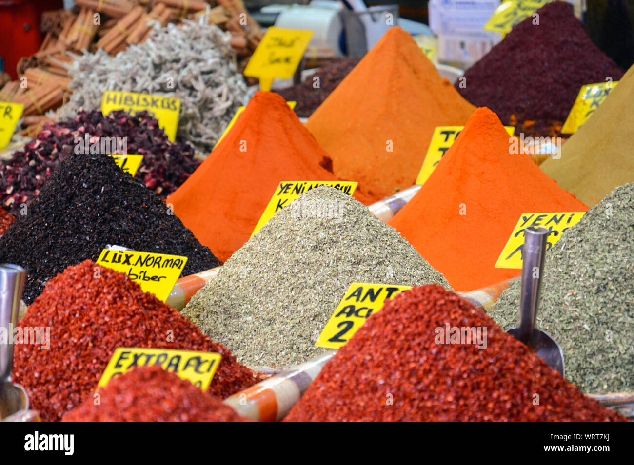 Spices For Sale At Market Stall Stock Photo Alamy