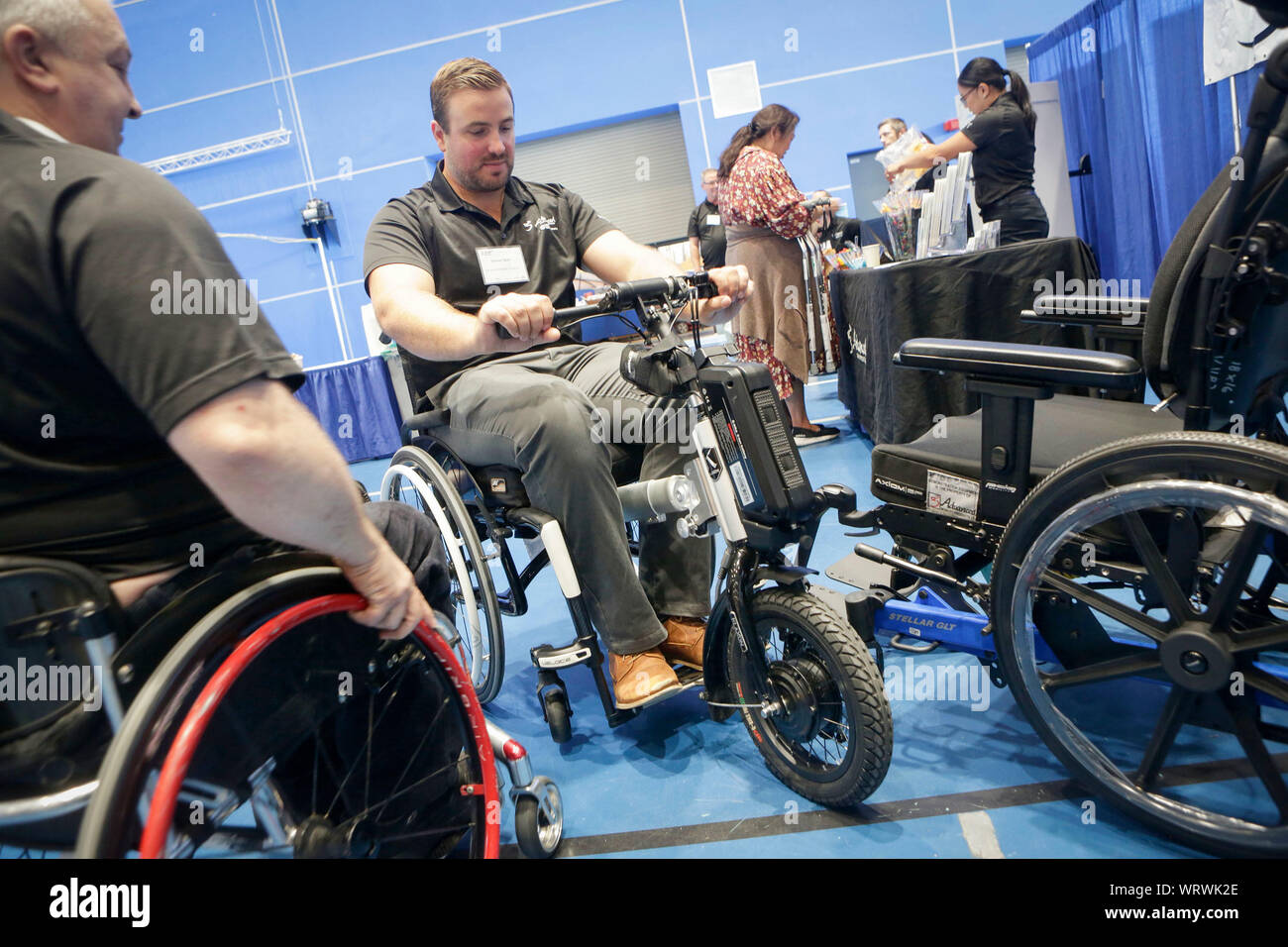 Around the world in a wheelchair hires stock photography and images