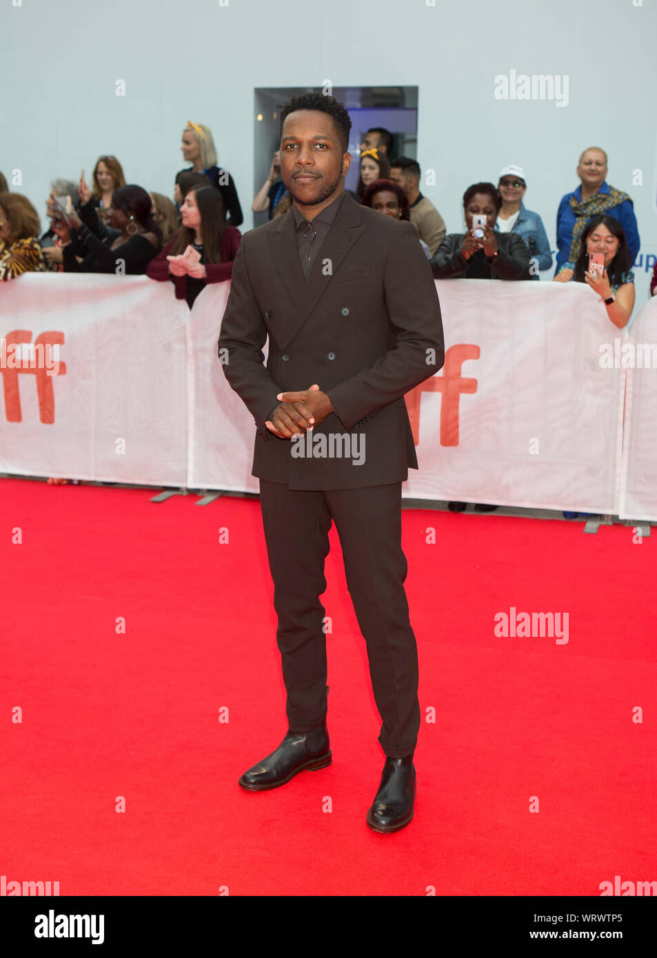 Toronto Canada. 10th Sep 2019. Actor Leslie Odom Jr. arrives on the red carpet for the world premiere of the film Harriet at Roy Thomson Hall during the 2019 Toronto International Film
