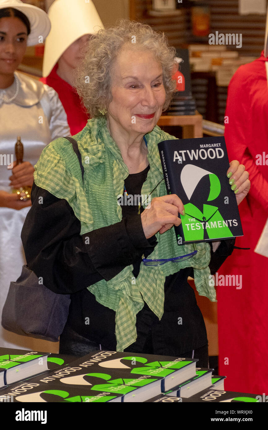 Margaret Atwood reading from The Testaments at Waterstones Waterstones Piccadilly 9 September 2019, London UK Stock Photo