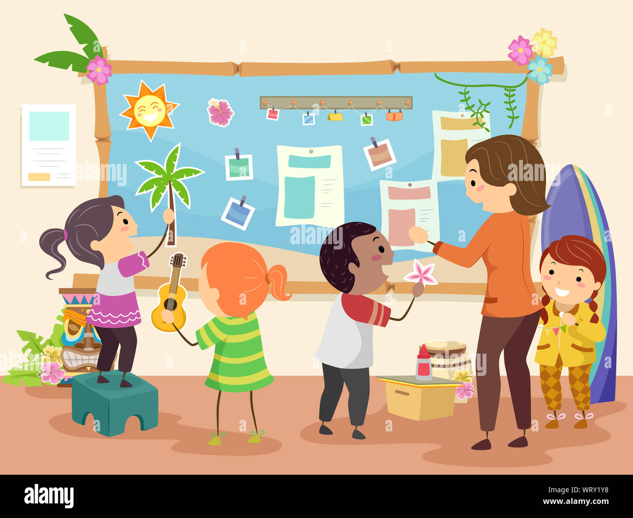 Free Vectors  [Theme] Stickman-Elementary School