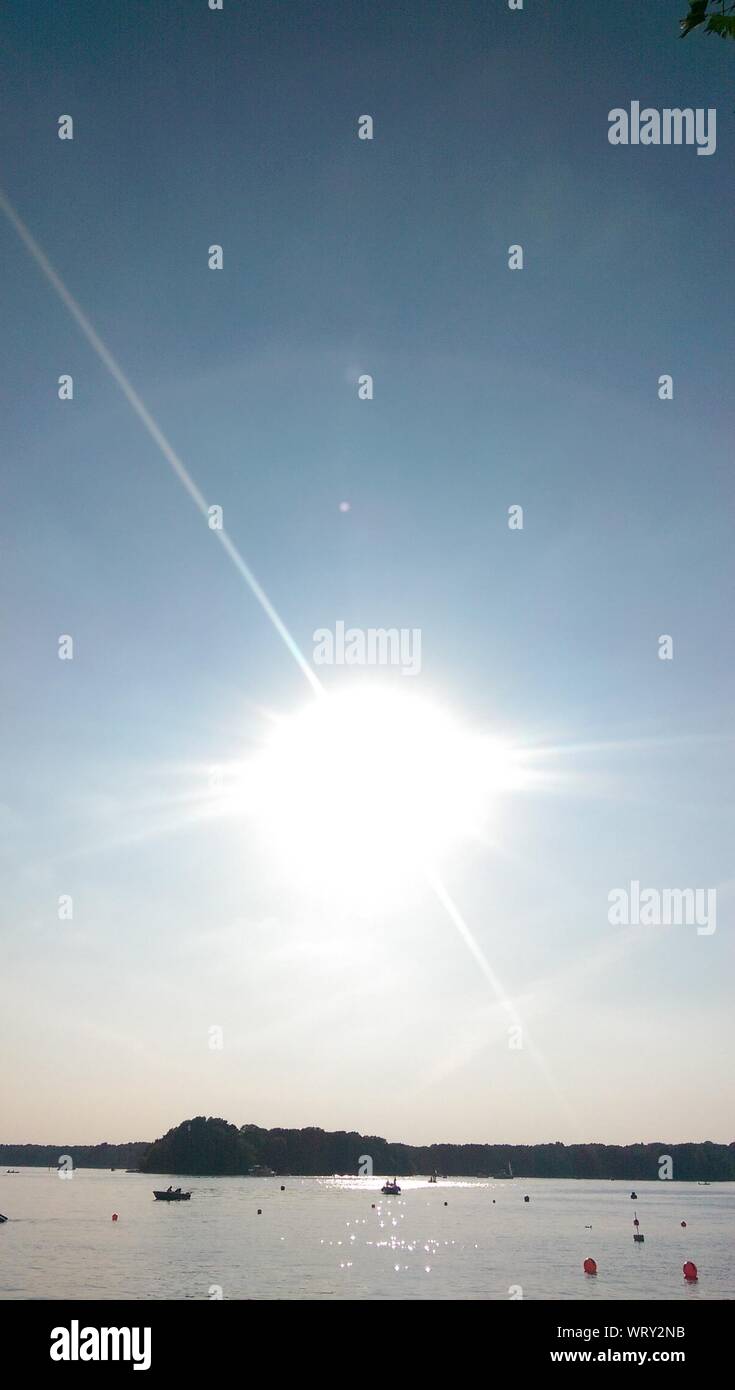 A View Of The Mid Day Sun Stock Photo