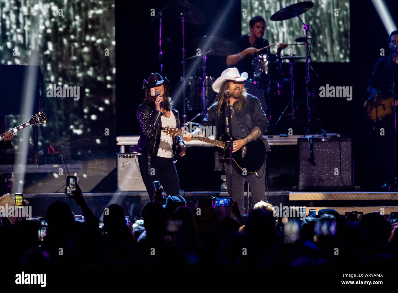 Calgary, Canada. 08th Sep, 2019. Terry Clarke and Billy Ray Cyrus perform during the Canadian Country Music Association Awards. Credit: SOPA Images Limited/Alamy Live News Stock Photo