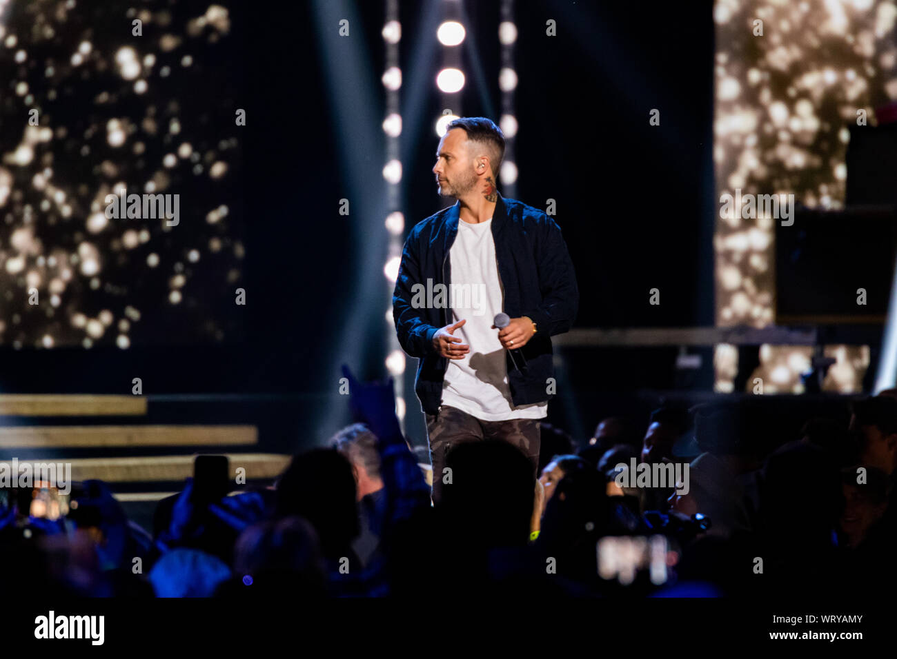 Calgary, Canada. 08th Sep, 2019. Co-host, Dallas Smith performs during the 2019 Canadian Country Music Association Awards show. Credit: SOPA Images Limited/Alamy Live News Stock Photo