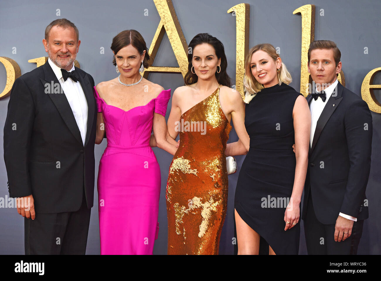 London, UK. 09th Sep, 2019. Hugh Bonneville, Elizabeth McGovern, Michelle Dockery, Laura Carmichael and Allen Leech attend the Downton Abbey World Premiere at Cineworld Leicester Square in London. Credit: SOPA Images Limited/Alamy Live News Stock Photo
