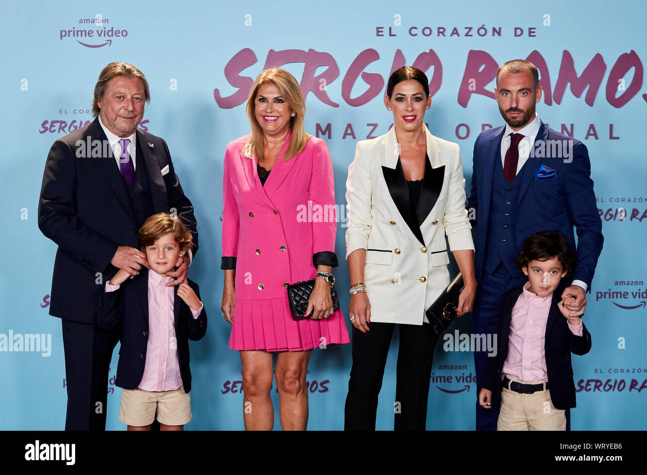 Madrid, Spain. 10th Sep, 2019. Paqui Ramos, Jose Maria Ramos and Miriam Ramos attend the El Corazon De Sergio Ramos premiere at Reina Sofia Museum in Madrid. Credit: SOPA Images Limited/Alamy Live News Stock Photo