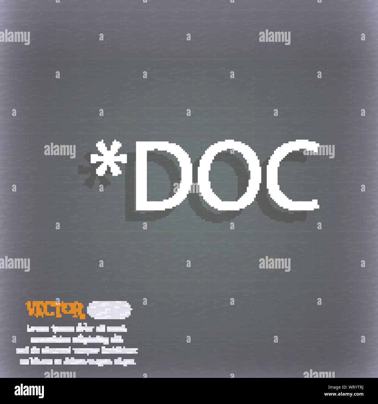 File document icon. Download doc button. Doc file extension symbol. On ...
