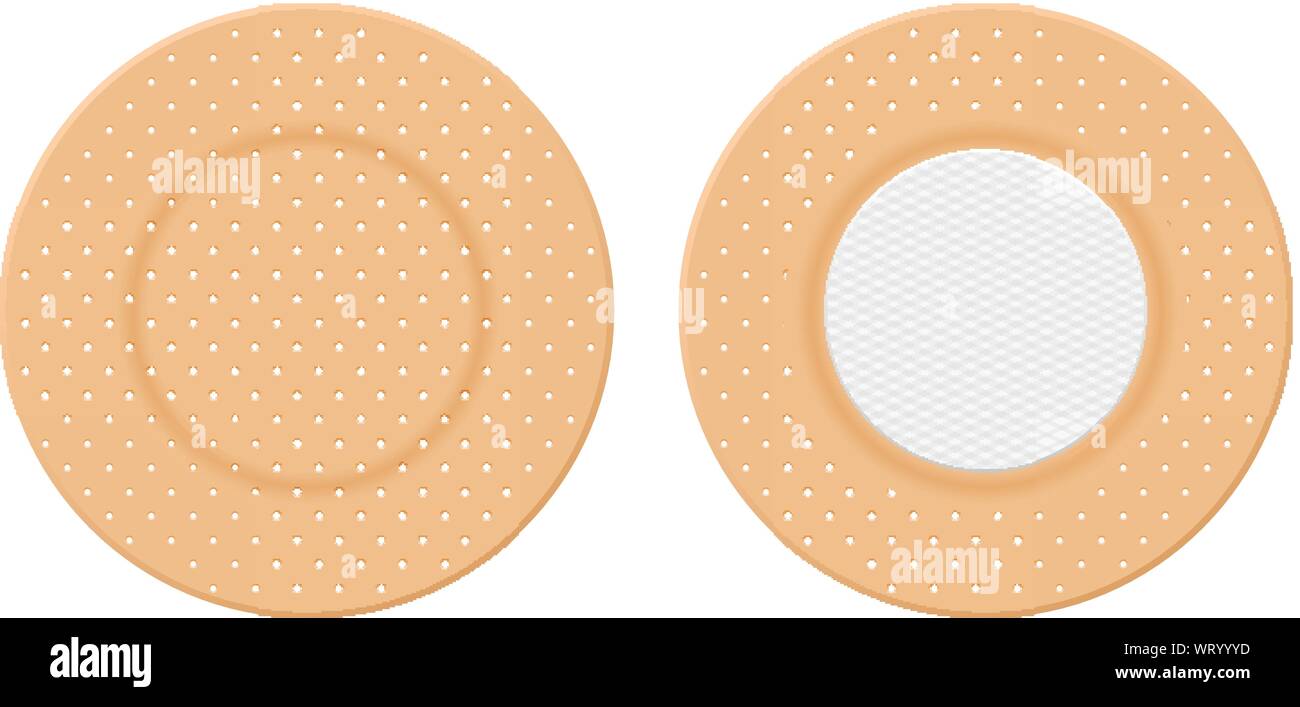 Medical plasters on a white background. Vector illustration. Stock Vector