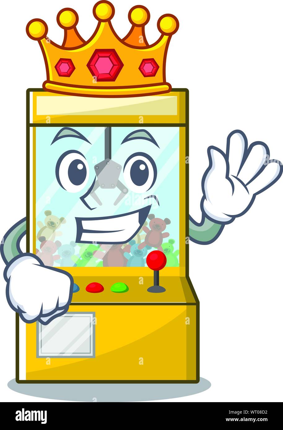 King miniature crane game in shape characters vector illustration Stock Vector Image & Art Alamy