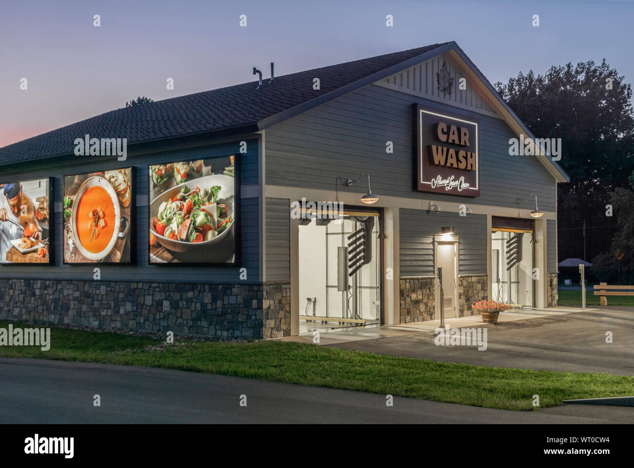 VERONA BEACH, NEW YORK SEPTEMBER 02, 2019 Exterior Night View of a