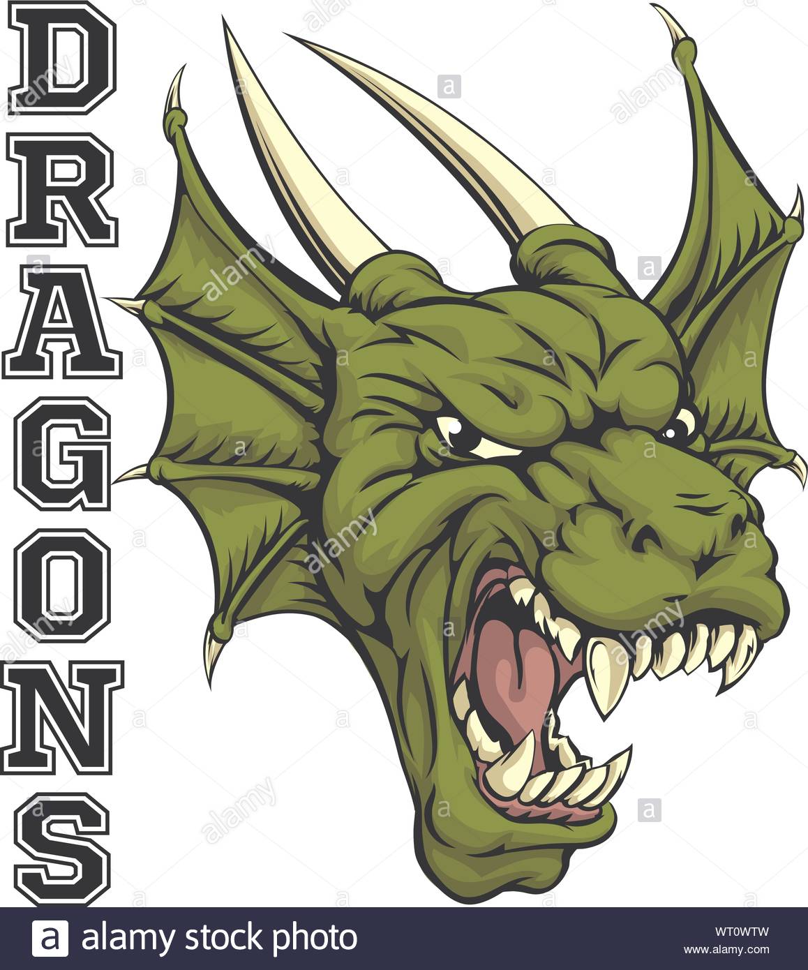 Dragon Face Vector High Resolution Stock Photography And Images Alamy