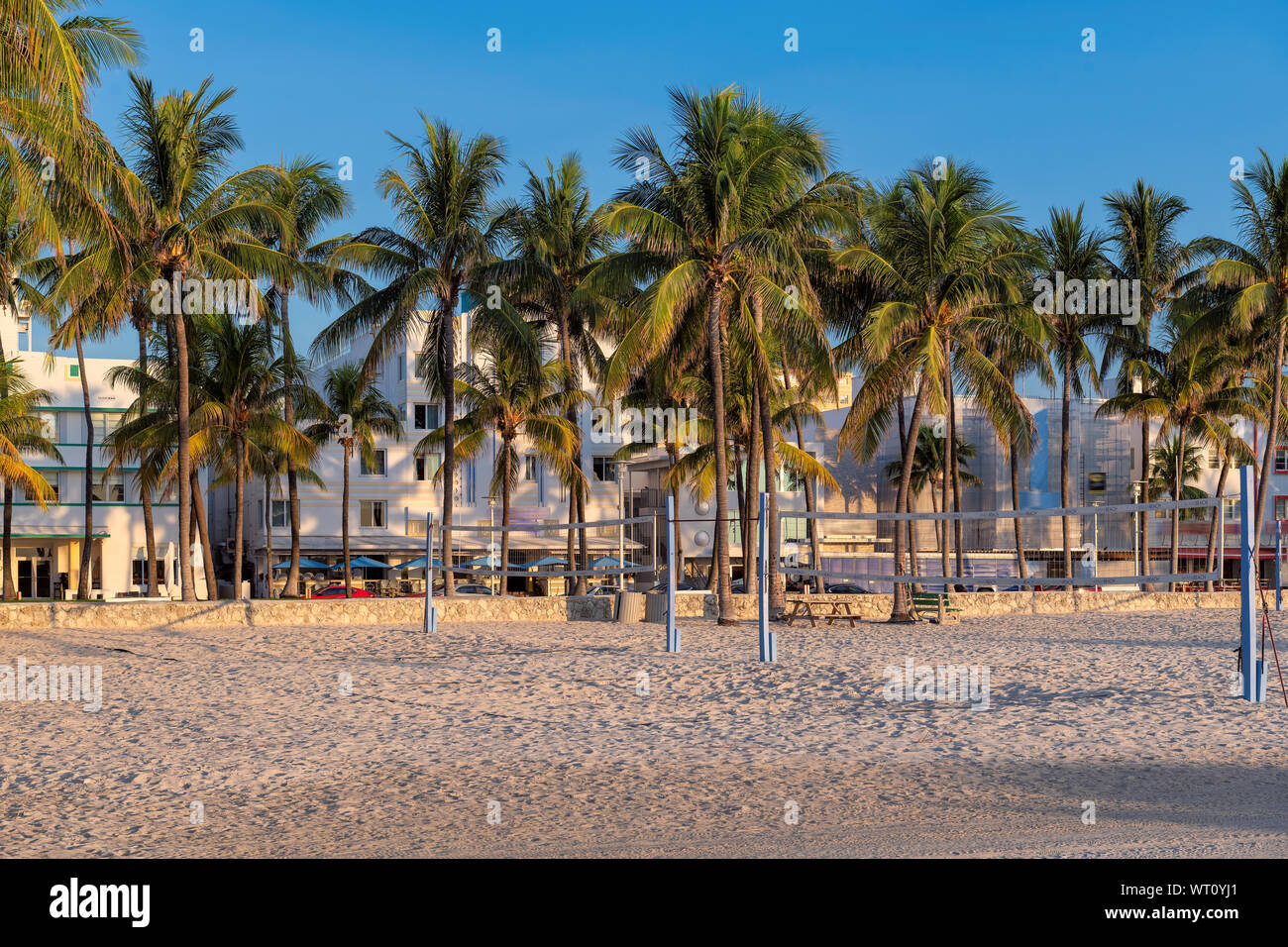 Miami Beach at morning time, Florida Stock Photo