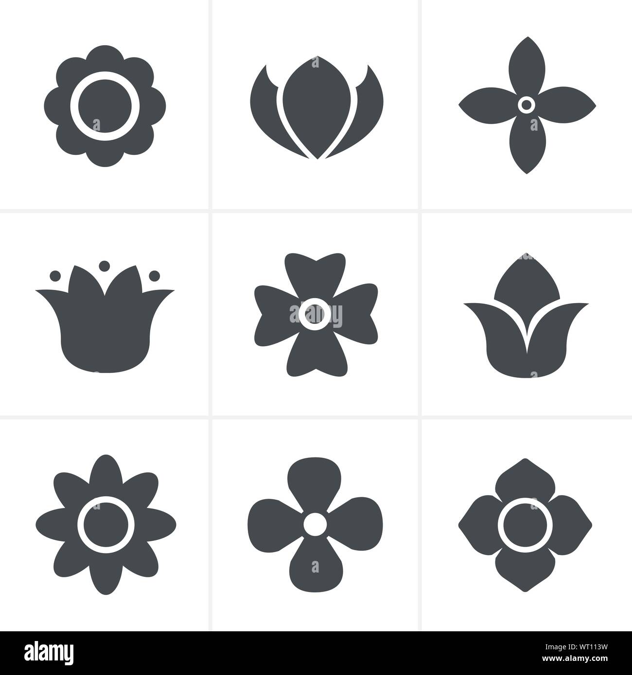 Flower ornament clipart hi-res stock photography and images - Alamy