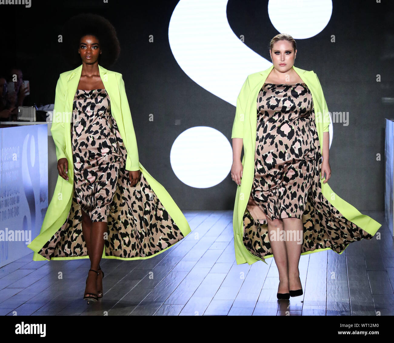 New York City, United States. 10th Sep, 2019. MANHATTAN, NEW YORK CITY, NEW YORK, USA - SEPTEMBER 10: Hayley Hasselhoff walks the runway at S by Serena Williams during New York Fashion Week: The Shows held at Metropolitan West on September 10, 2019 in Manhattan, New York City, New York, United States. (Photo by Xavier Collin/Image Press Agency) Credit: Image Press Agency/Alamy Live News Stock Photo