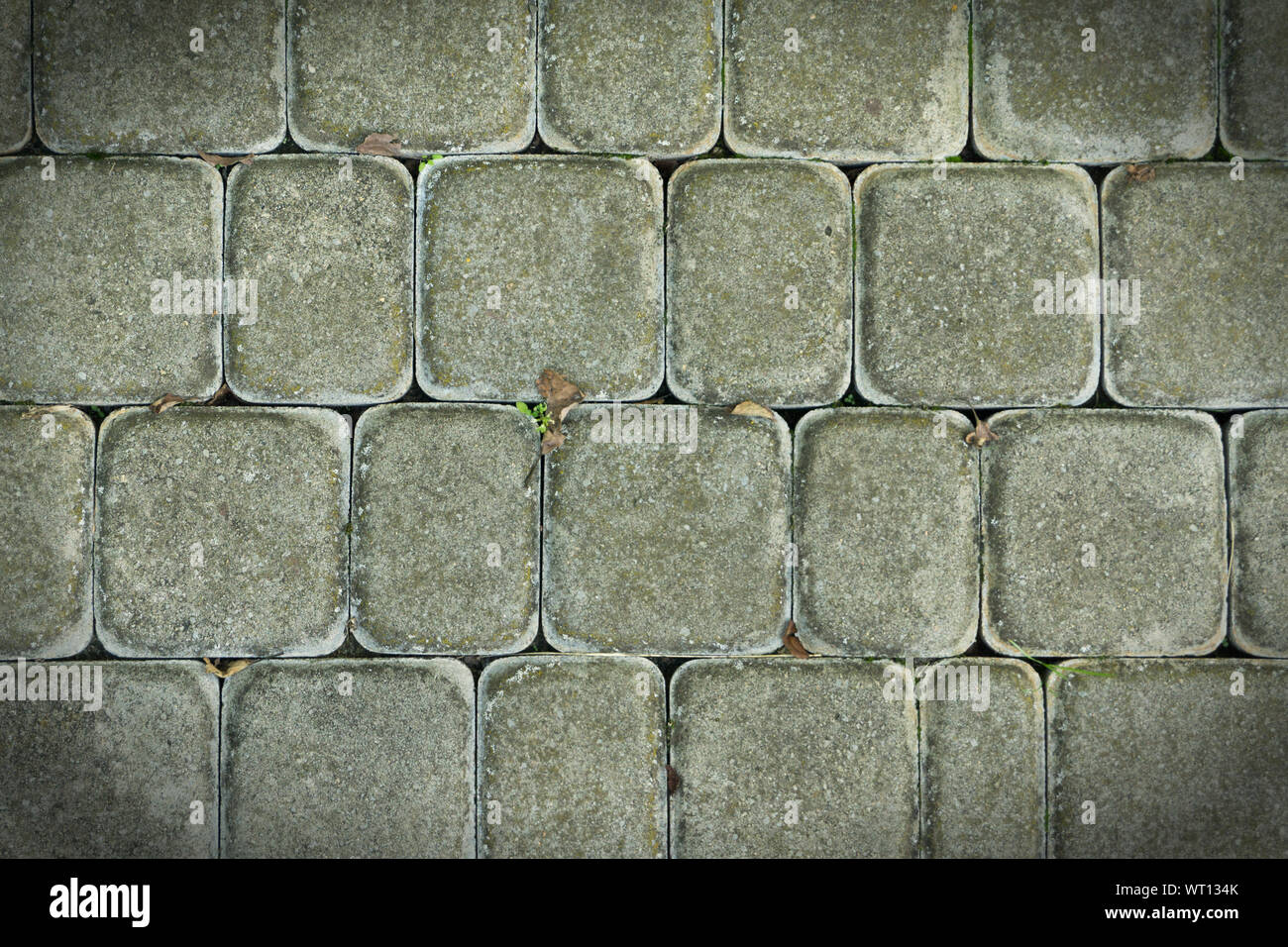 Abstract background of old cobblestone pavement view from above Stock ...