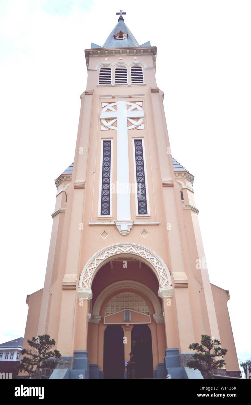 Low Angle View Of Da Lat Cathedral Against Sky Stock Photo