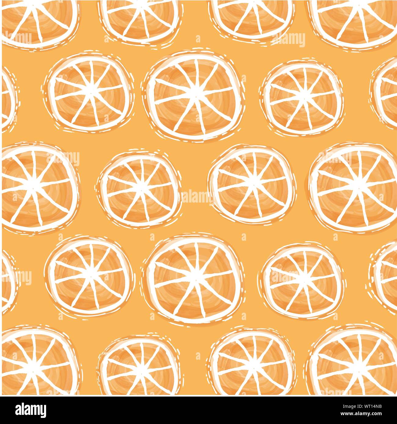 watercolor summer background with orange slices Stock Vector Image ...