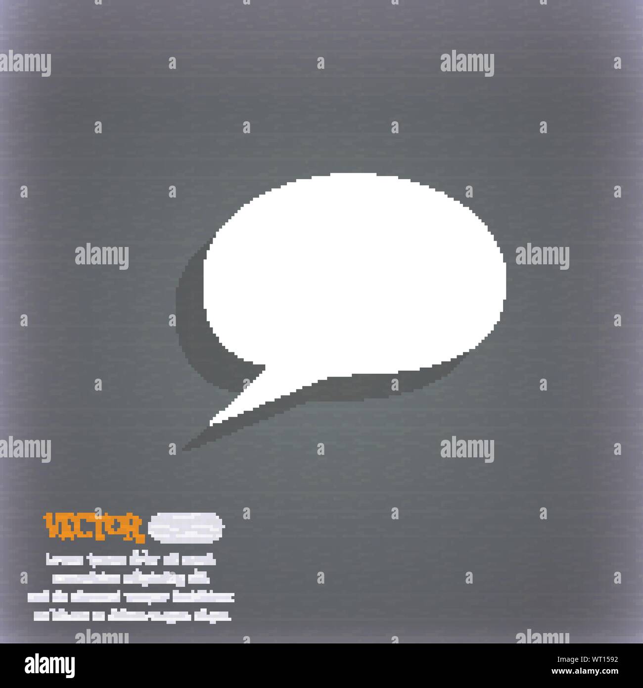 Speech bubble icons. Think cloud symbols. On the blue-green abstract ...