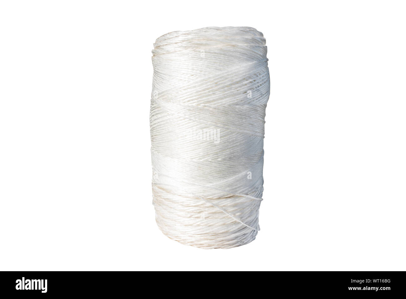 Polypropylene twine used in agriculture wound up on a roll, isolated on a  white background with a clipping path Stock Photo - Alamy