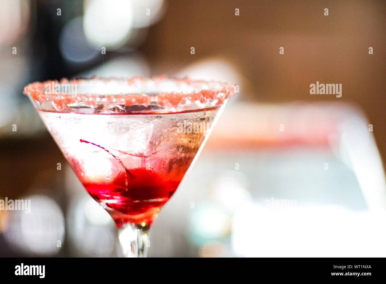 Close-up Of Drink In Martini Glass Stock Photo