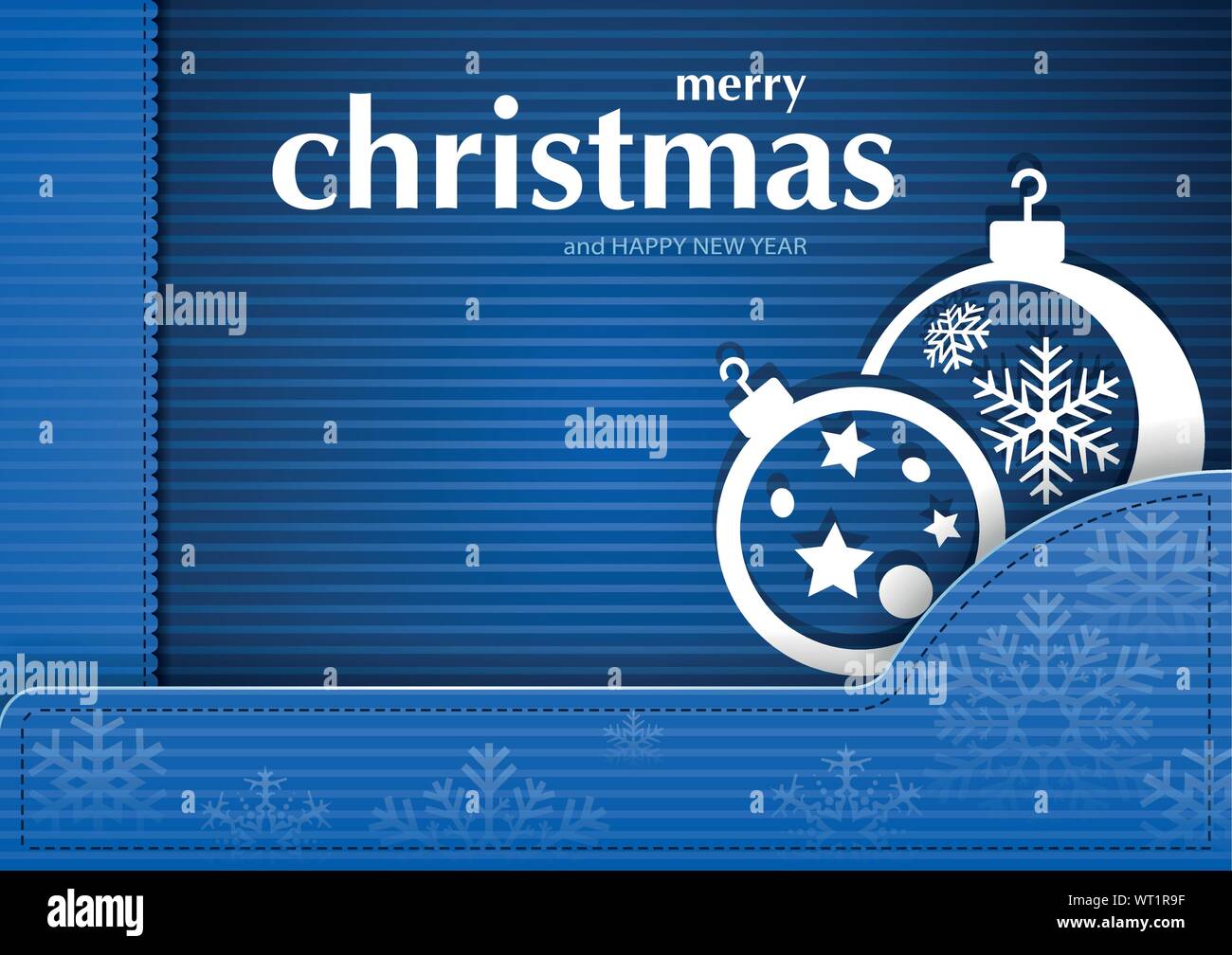 Blue Christmas Striped Card Stock Vector Image &amp; Art - Alamy